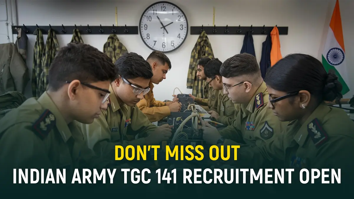 join the Indian Army,
TGC,
Technical Graduate Course,
TGC 141,