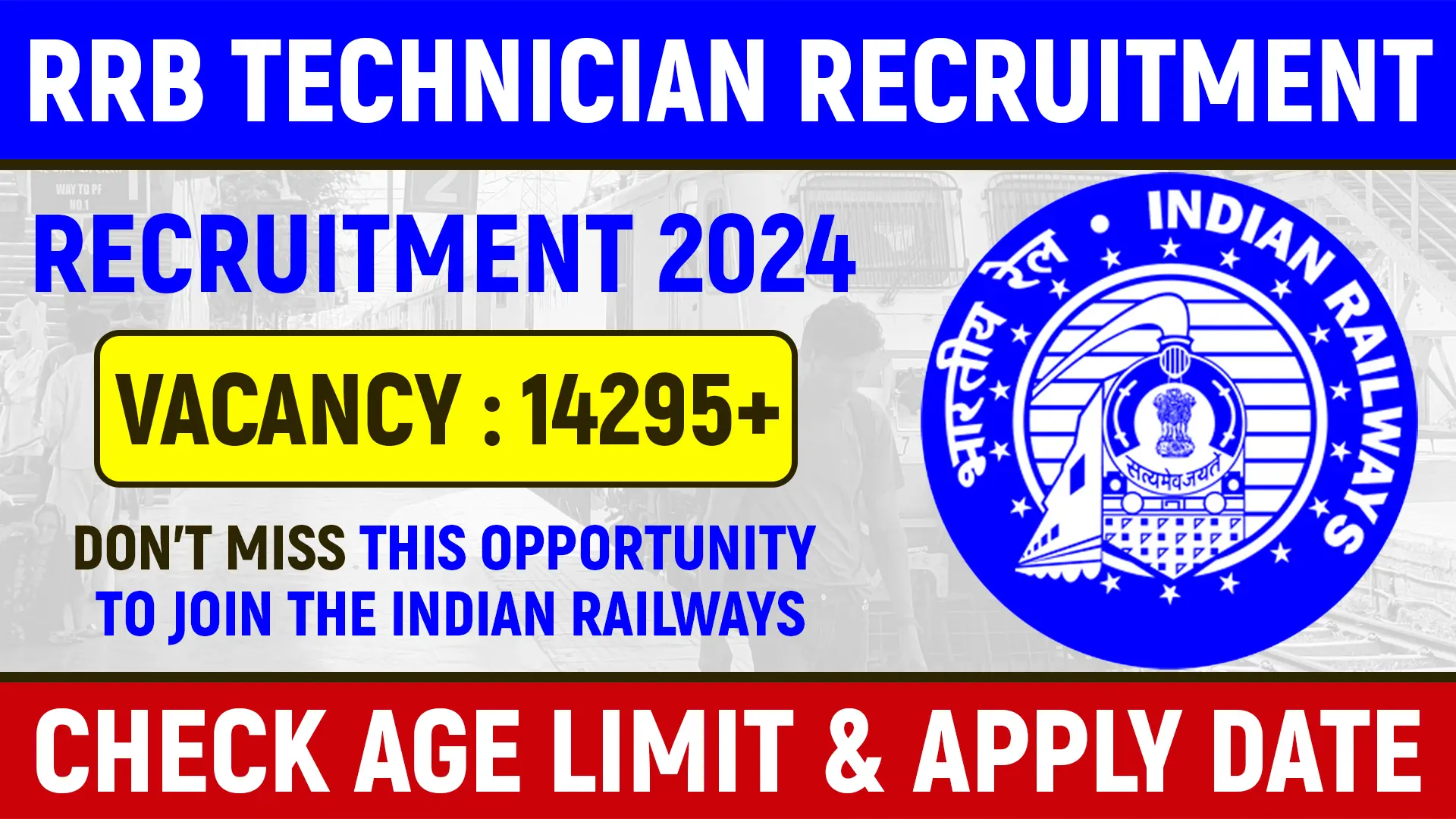 RRB Technician Recruitment 2024 Apply Online