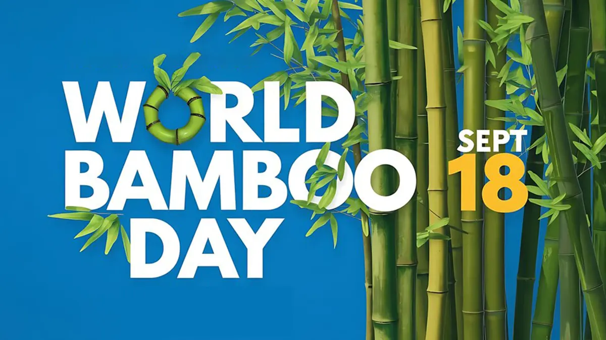 world bamboo day, world bamboo day 2024, world bamboo day Images, world bamboo day theme 2024, world bamboo day quotes, world bamboo day poster, World Bamboo Day, bamboo, sustainability, eco-friendly, renewable resource, carbon sequestration, durability, versatility, construction, furniture, textiles, paper, biodiversity, climate change, sustainable development, Lush bamboo forest swaying in the wind,