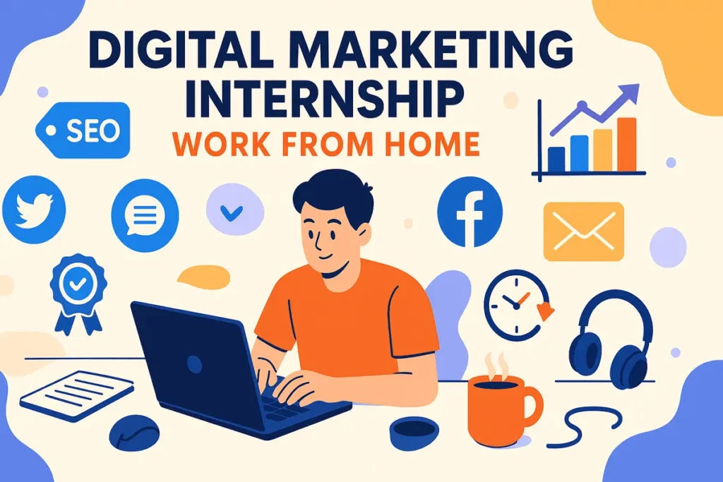 Apply for digital marketing internship work from home with certificate – remote SEO training opportunity